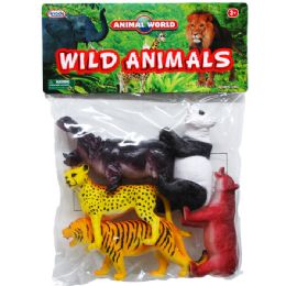24 Pieces Five Piece Wild Animals - Animals & Reptiles