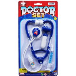 48 Wholesale 4pc Doctor Play Set On Blister Card, 2 Assrt Clrs