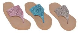 36 Wholesale Assorted Color Sandal With Wedge