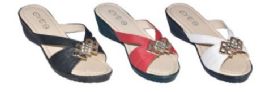 36 Wholesale Womens Assorted Color Sandals Rhinestone