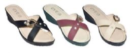 36 Wholesale Womens Assorted Color Sandals With Rhinestones