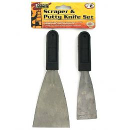 72 Wholesale 2 Piece Scraper And Putty Knife Set