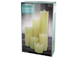 6 Pieces Decorative Flameless Pillar Candles Set - Candles & Accessories