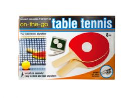 12 Pieces Portable Table Tennis Set - Dominoes & Chess