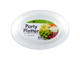 48 Pieces White Plastic Party Platter - Party Favors