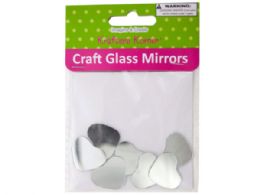 108 Wholesale Mini Heart Shape Craft Glass Mirrors