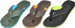 36 Wholesale Boys Assorted Color Flip Flop