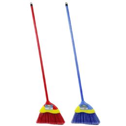 24 Wholesale Angle Broom 1ct With Wooden Handle Euro Style