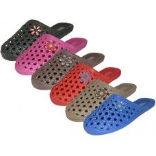 48 Wholesale Women's Close Toe Eva Slide Sandals