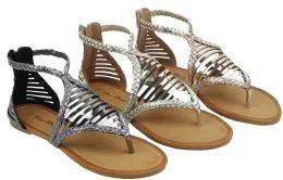 18 Wholesale Ladies' Fashion Sandals In Gold