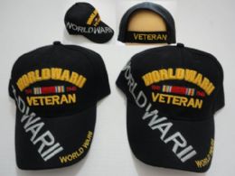 24 Bulk World War Ii Veteran Hat Large Letters