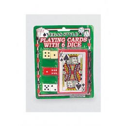 72 Pieces Vegas Style Playing Card With Dice - Playing Cards, Dice & Poker