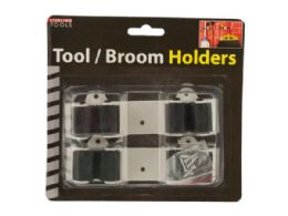 36 Pieces Wall Mount Tool & Broom Holders - Safety Helmets