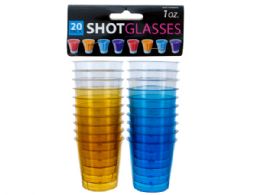 72 Units of 1 Oz. Clear Plastic Shot Glasses - Disposable Cups