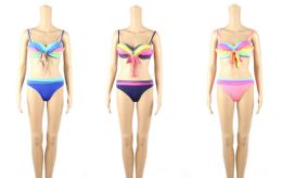 48 Pieces Womans Assorted Solid Color 2 Piece Bathing Suit - Womens Swimwear