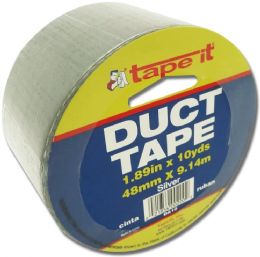 48 Pieces Tape It Duct Tape 1.89inx10 Yard Silver - Tape & Tape Dispensers