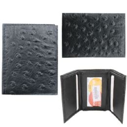 24 Wholesale Men's Leather Wallet 3 X 4 Black Only