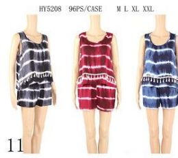 48 of Womens Summer Striped Romper Assorted Size
