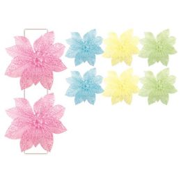 96 Wholesale Two Piece Decoration Flower With Clip Easter