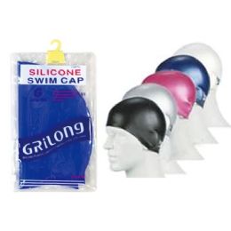 48 Pieces Swimming Cap Silicon - Hair Accessories