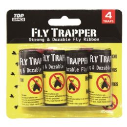 96 Wholesale 4 Pack Fly Glue Ribbon