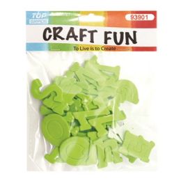 96 Wholesale Craft Fun Green Letters
