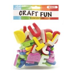 72 Pieces Craft Fun Mixed Color Thick Letters - Scrapbook Supplies