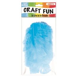 96 Units of Feather Baby Blue - Pom Poms and Feathers