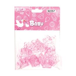 144 Units of Twelve Count Crown Baby Pink - Baby Shower
