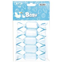 144 Units of Five Count Candy Baby Blue - Baby Shower
