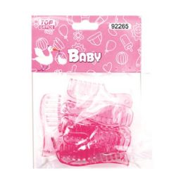 144 Units of Ten Count Mini Comb Baby Pink - Baby Shower