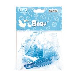 144 Units of Ten Count Mini Comb Baby Blue - Baby Shower