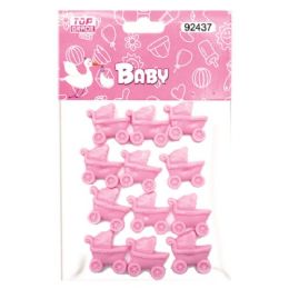 144 Units of Twelve Count Bear Baby Pink - Baby Shower