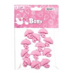 144 Pieces Mini Umbrella Baby Pink - Baby Shower