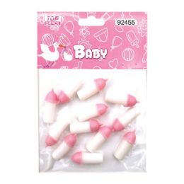 144 Units of Baby Bottle Baby Pink - Baby Shower