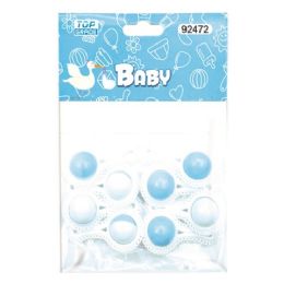 144 Pieces Eight Count Rattles Baby Blue - Baby Shower