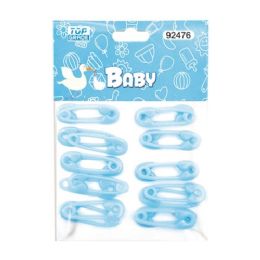144 Pieces Twenty Count Safety Pins Baby Blue - Baby Shower