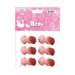 240 Wholesale Sleeping Baby Baby Pink 6ct/1.5"