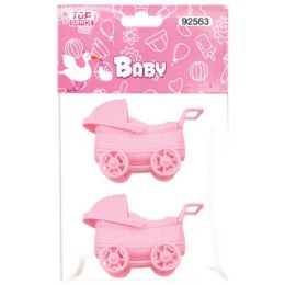 144 Pieces Baby Stroller Baby Pink - Baby Shower