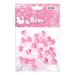 144 Pieces Pacifiers Baby Pink - Baby Shower