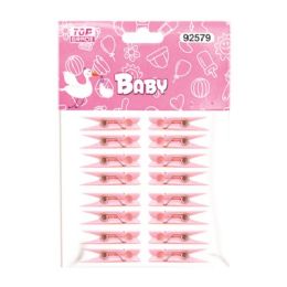 144 Pieces Cloth Clip Baby Pink - Baby Shower