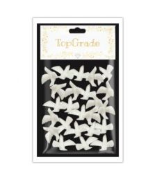 144 Pieces Pigeon White Twenty Four Count One Inch - Baby Shower