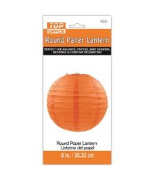 96 Wholesale Paper Lantern Nine Inch Orange