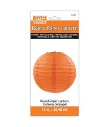96 Wholesale Paper Lantern Twelve Inch Orange