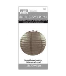 96 Wholesale Paper Lantern Twelve Inch Grey