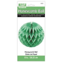 96 Pieces Eight Inch Honeycomb Ball Green - Party Center Pieces