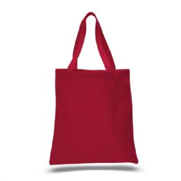 144 Wholesale 12 Ounce Tote BaG- Red