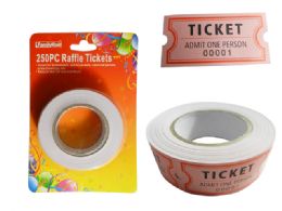 96 of 250pc Rolled Raffle Tickets