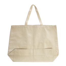96 Wholesale Jumbo 12 Ounce Gusseted TotE-Natural
