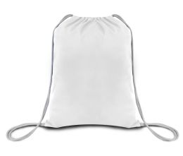 60 Wholesale Drawstring Backpack White Only